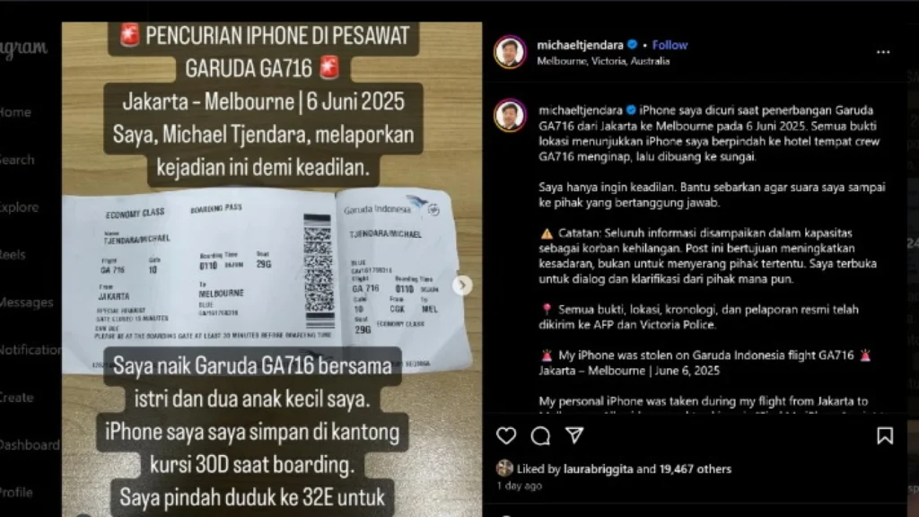 Kehilangan iPhone di Pesawat Garuda: Kronologi dan Tindak Lanjut