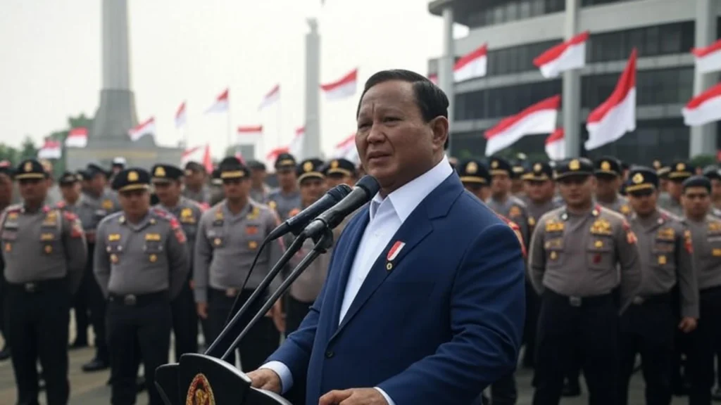 Prabowo Tegaskan Pentingnya Integritas Polri di HUT Bhayangkara ke-79